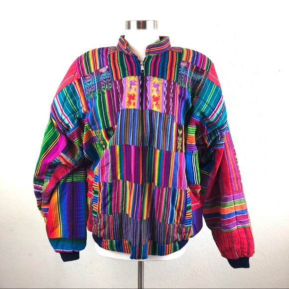Monny’s Colorful Patterned Zip Coat - Picture 1 of 7